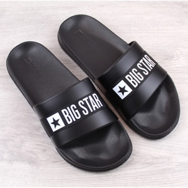 Chanclas hombre piel ecológica negra Big Star LL174457 negro 5