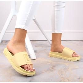 Chanclas de plataforma mujer amarillas Big Star LL274427 amarillo 6