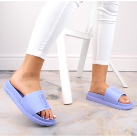 Chanclas plataforma mujer azul Big Star LL274431 6