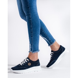 Deportivas piel azul marino 2 Deportivas piel azul marino 2