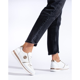 Zapatillas deportivas de piel blanca. blanco 3
