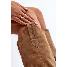 Zazoo 3427 Botas Cowboy Mujer Ante, Beige 2