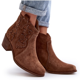 Zazoo 3426 Botas Cowboy Mujer Ante, Marrón 11