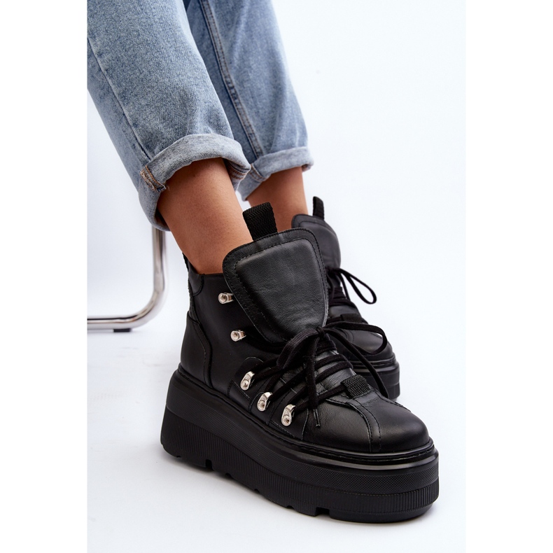 Zapatillas Deportivas Zazoo 3416 Piel Mujer Negro 2