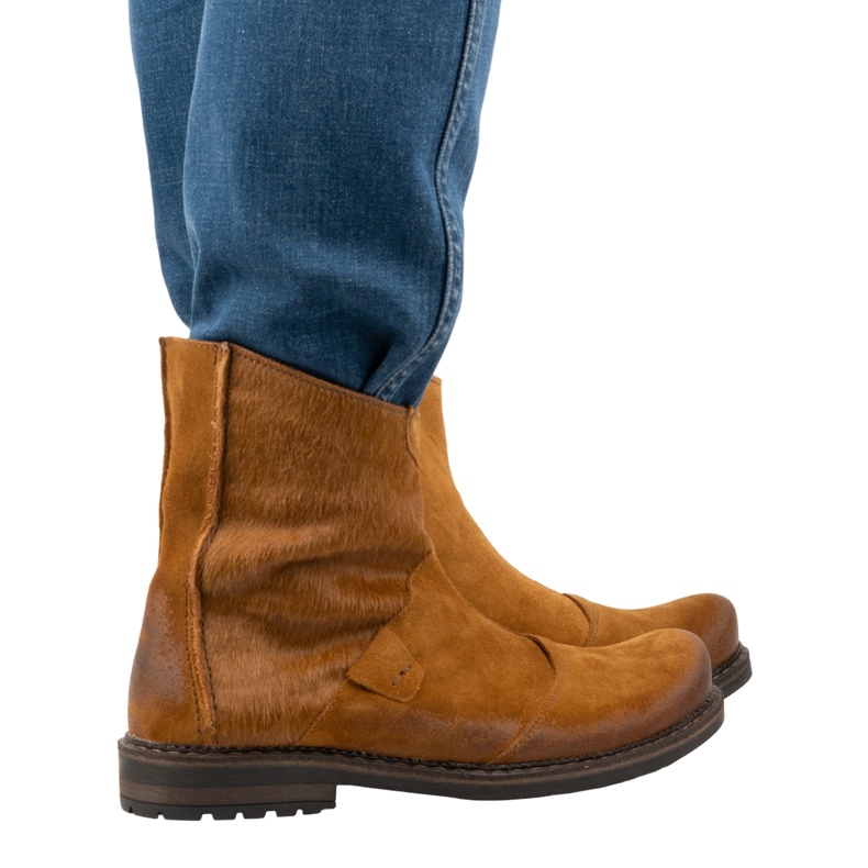 Olivier Botas hombre de piel 553KZ rojo marrón 1