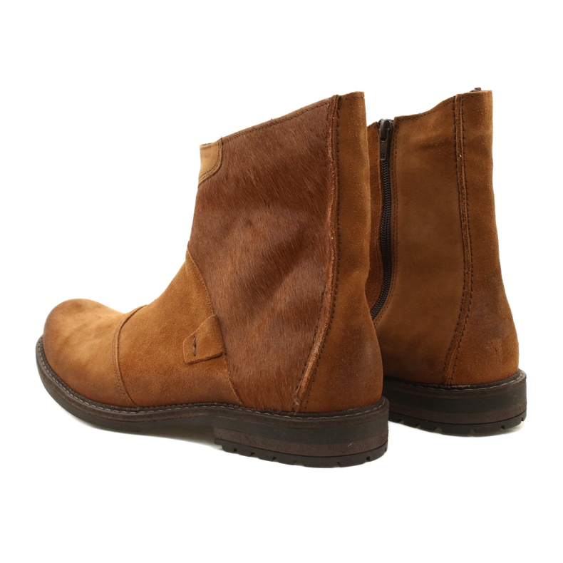 Olivier Botas hombre de piel 553KZ rojo marrón 7