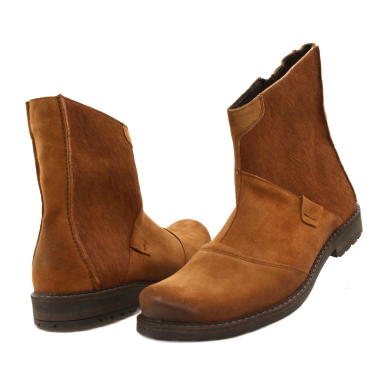 Olivier Botas hombre de piel 553KZ rojo marrón 6