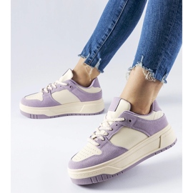 Zapatillas moradas con plataforma Crim. violeta 1