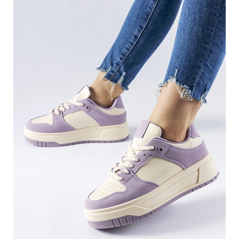 Zapatillas moradas con plataforma Crim. violeta