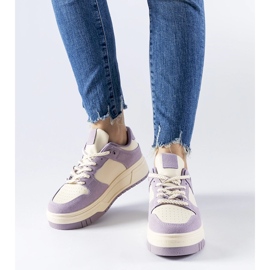 Zapatillas moradas con plataforma Crim. violeta 2