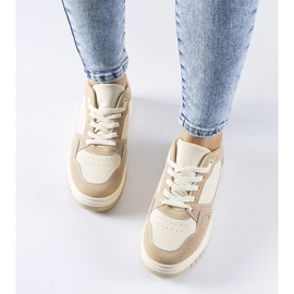 Deportivas plataforma Pomona beige claro 2
