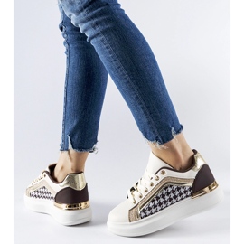 Zapatillas Briercliff con purpurina marrón y beige 2