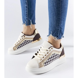 Zapatillas Briercliff con purpurina marrón y beige 1