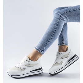 Zapatillas con plataforma Inès blancas blanco 1