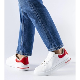 Zapatillas Leland blancas y rojas. blanco 3
