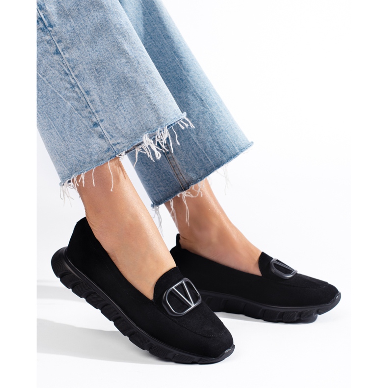 Mocasines plataforma mujer ante Vinceza negro 1