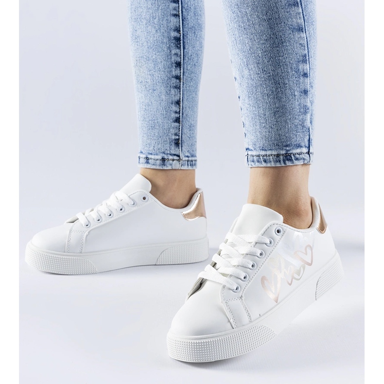 Zapatillas blancas con plataforma Montclair. blanco 1