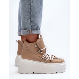 Zazoo 3416 Zapatillas Deportivas Mujer Piel, Beige 1
