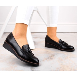 Zapatos cuña slip-on mujer negros Vinceza 58266 6