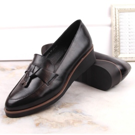 Zapatos cuña slip-on mujer negros Vinceza 58266 3