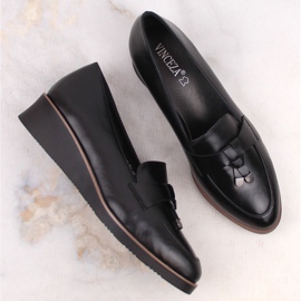 Zapatos cuña slip-on mujer negros Vinceza 58266 4