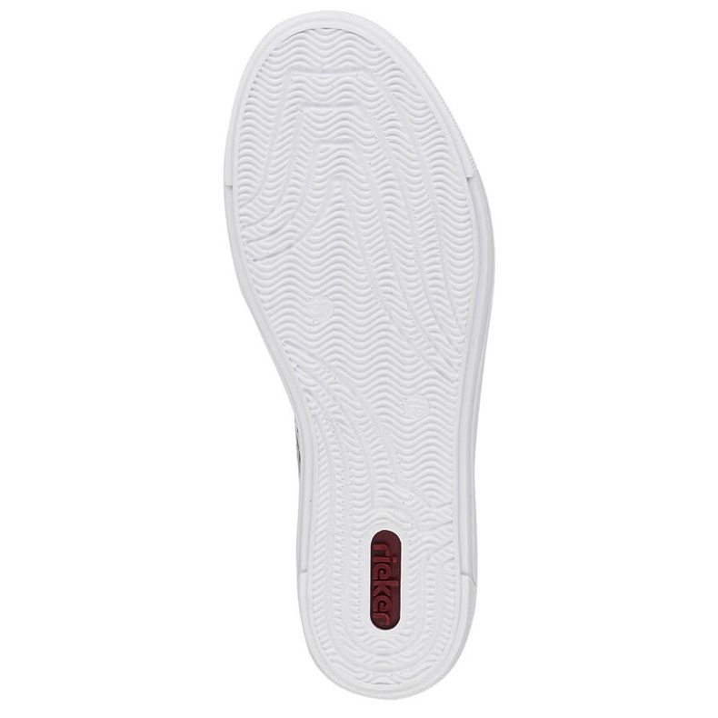 Deportivas de mujer cómodas de piel caladas, blanco, Rieker L8831-80 1 Deportivas de mujer cómodas de piel caladas, blanco, Rieker L8831-80 1