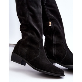 Zazoo 3427 Botas Cowboy Mujer Ante Negro 2