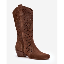 Zazoo 3396 Botas Media Pierna Caladas De Ante Marrón 3