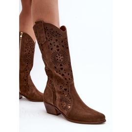 Zazoo 3396 Botas Media Pierna Caladas De Ante Marrón 9