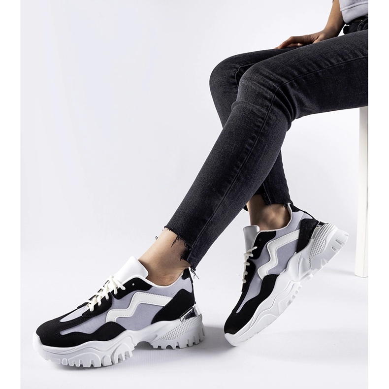 Zapatillas Gironic masivas negras y grises. negro 1