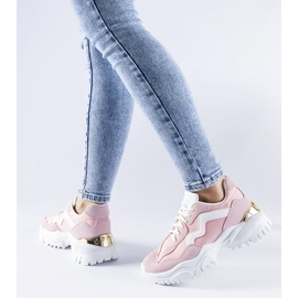 Zapatillas rosas con suela masiva de Gironic. rosado 2