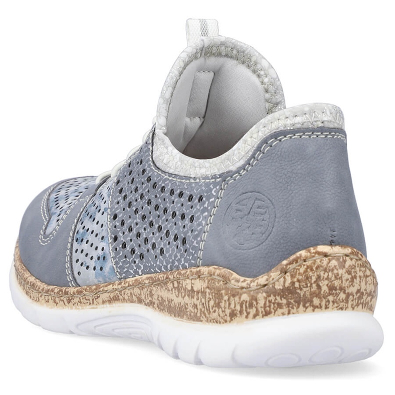 Zapatos mujer calados azul Rieker N4255-12 1