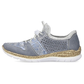 Zapatos mujer calados azul Rieker N4255-12 2