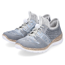Zapatos mujer calados azul Rieker N4255-12 4