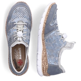 Zapatos mujer calados azul Rieker N4255-12 5