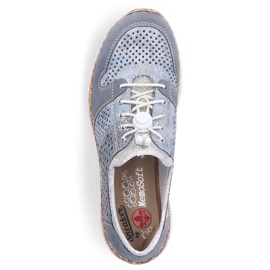 Zapatos mujer calados azul Rieker N4255-12 8
