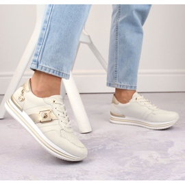 Deportivas piel, deportivas mujer, beige Remonte D1322-60 11