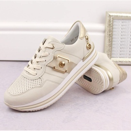 Deportivas piel, deportivas mujer, beige Remonte D1322-60 15