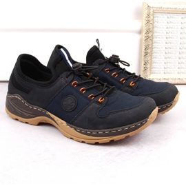 Deportivas cómodas sin cordones para mujer, azul marino, Rieker M0564-14 13