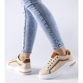 Zapatillas beige con plataforma Mayfield. 2