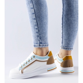 Zapatillas Mayfield blancas y azules. blanco 1