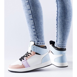 Zapatillas altas Eulalie rosa y azul rosado 1