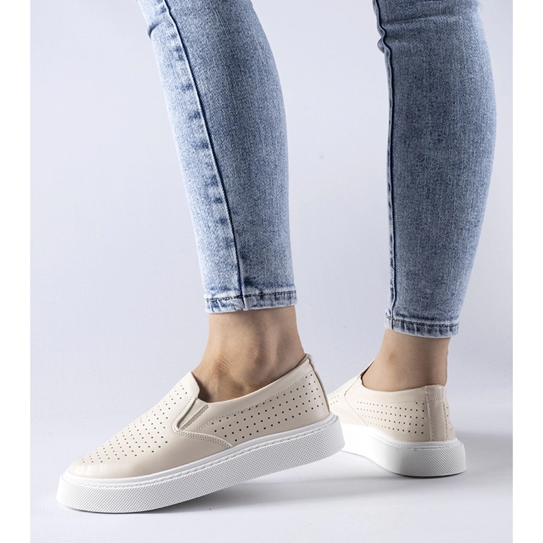 Deportivas Fulda beige perforadas 1 Deportivas Fulda beige perforadas 1