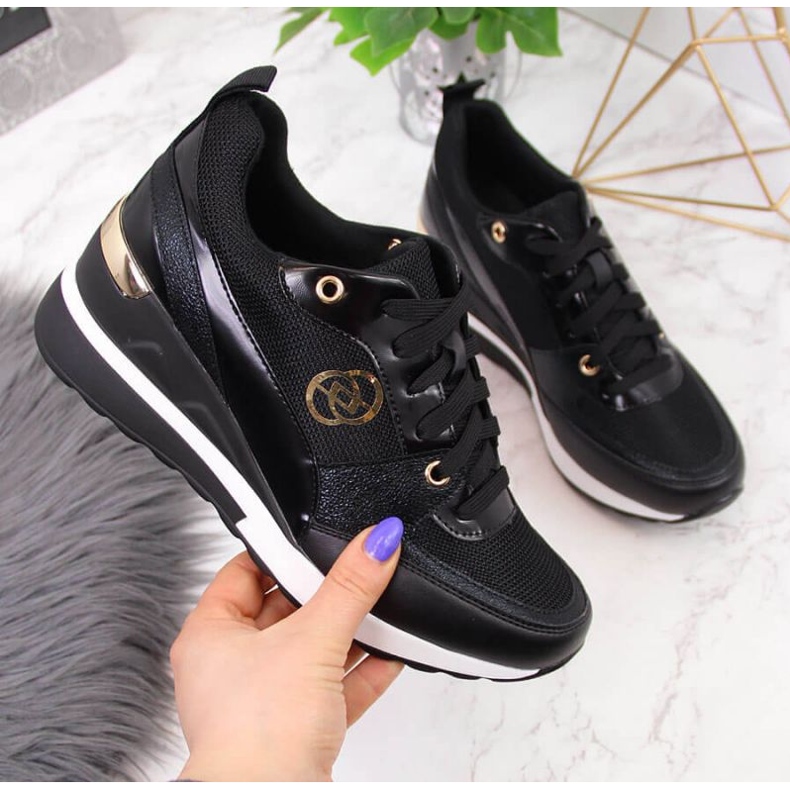 EVento W EVE274A zapatos cuña negro 1