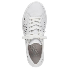 Zapatos cómodos de piel Rieker W RKR641 blanco 15
