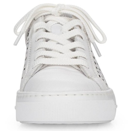 Zapatos cómodos de piel Rieker W RKR641 blanco 17