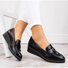 Vinceza W JAN263A Zapatos cuña negro 2