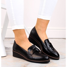 Vinceza W JAN263A Zapatos cuña negro 3