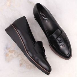 Vinceza W JAN263A Zapatos cuña negro 7