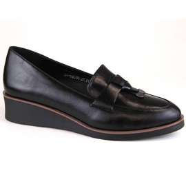 Vinceza W JAN263A Zapatos cuña negro 8